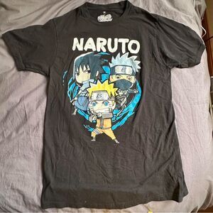 Naruto Shippuden Adult Black Tee Shirt Size Medium GUC